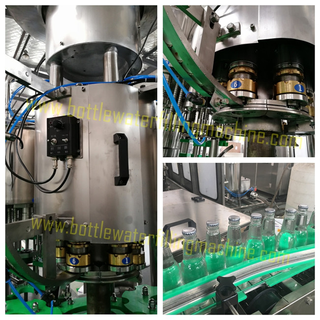 6000B/H Capacity Glass Bottle Non-Carbonated Soft Drinks / Juice Monoblock Filler And Capper 2